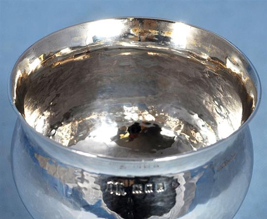 A George V Arts & Crafts silver goblet, by Omar Ramsden, Height 124mm, weight 4.2oz/133grms